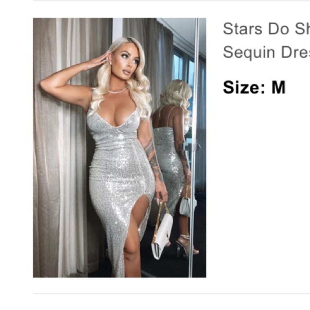 Silver sequins dress